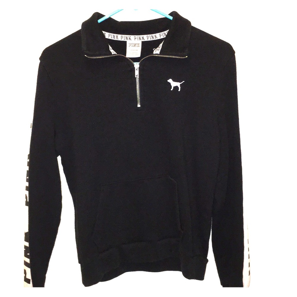 Black quarter zip sweater